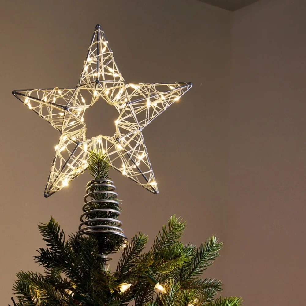 West Elm LED Shining Star Tree Topper NIB